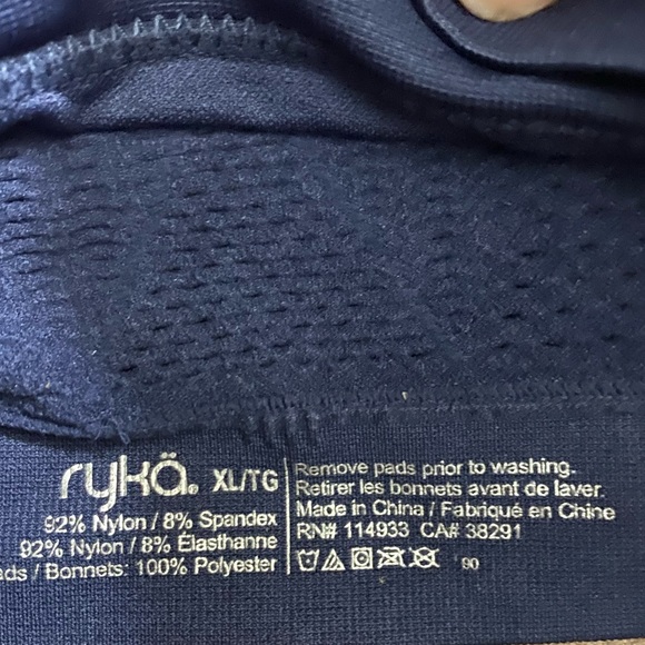 Ryka Women's Blue and Gray Sports Bra Set 2 pack NWT XL Racerback - Picture 6 of 8